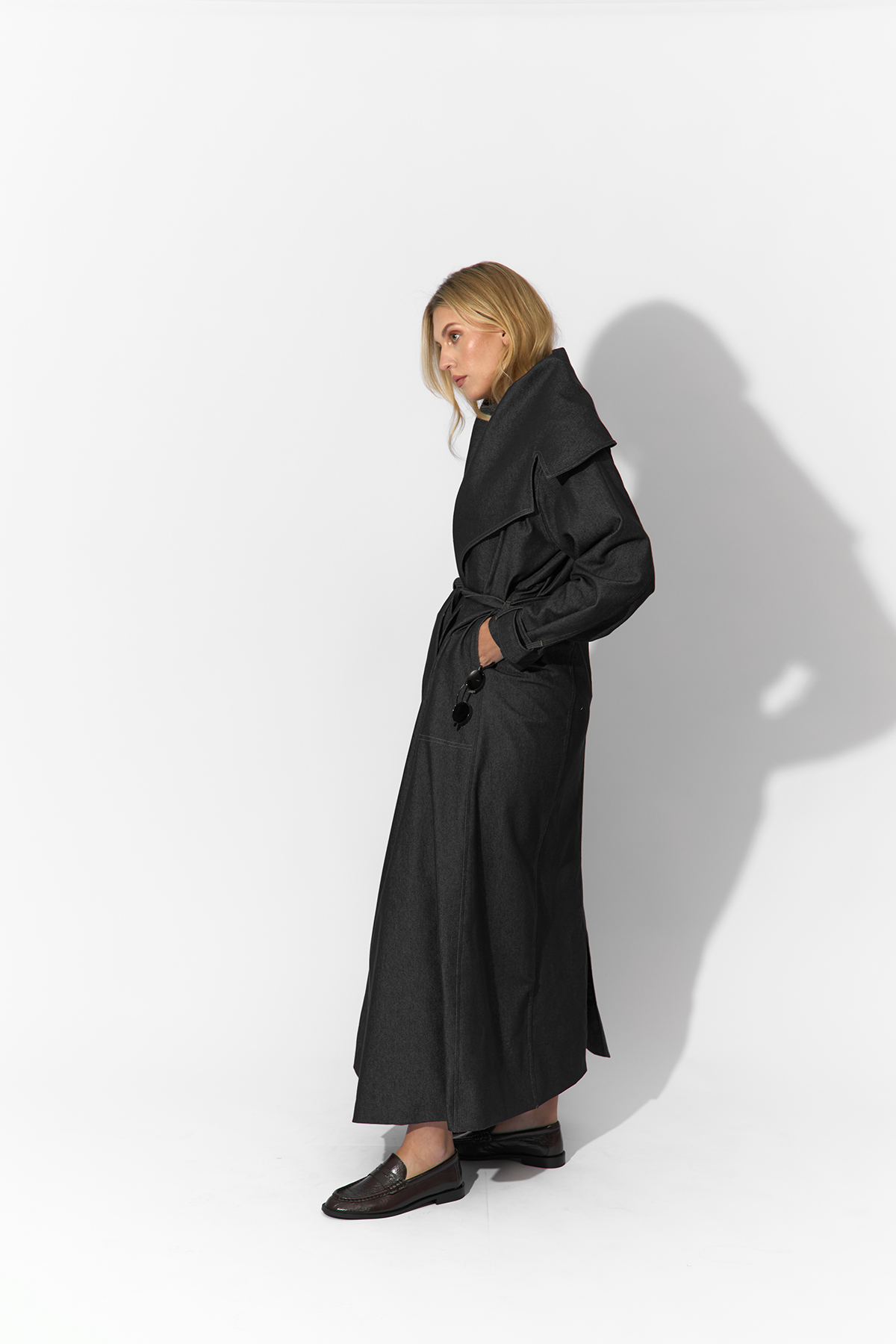 Denim trench coat Denim trench coat