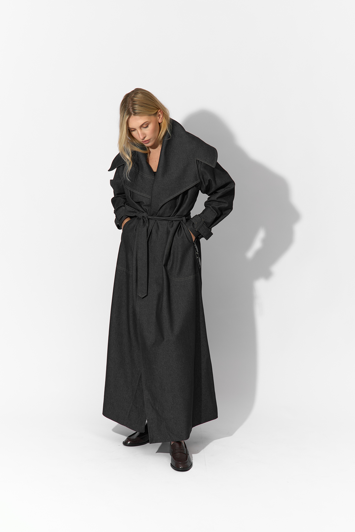 Denim trench coat Denim trench coat