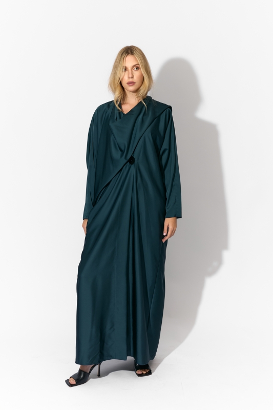 Silk crepe wrap jacket